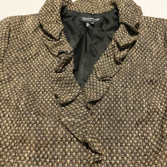 Jones New York Open Front Blazer with Ruffle Collar Womens Size 18 - Picture 8 of 16